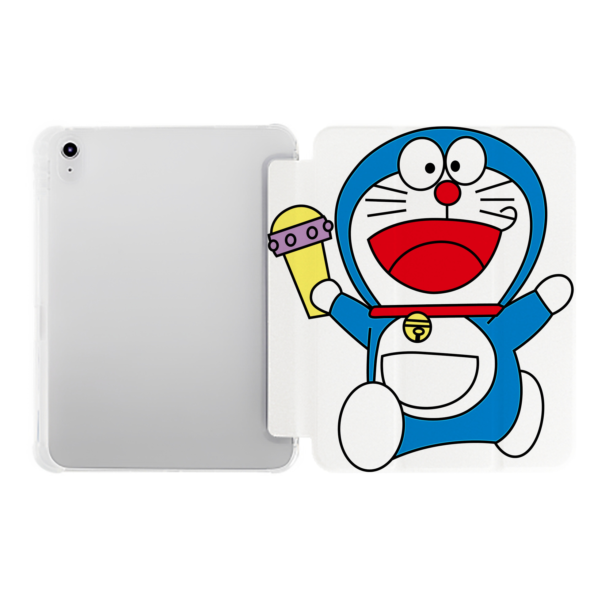 （画像用） ドラえもん Doraemon IPad ケース ペン収納付き 三つ折りスタンド PUレザー×シリコン 対応機種9.5/10.5/10.9インチ